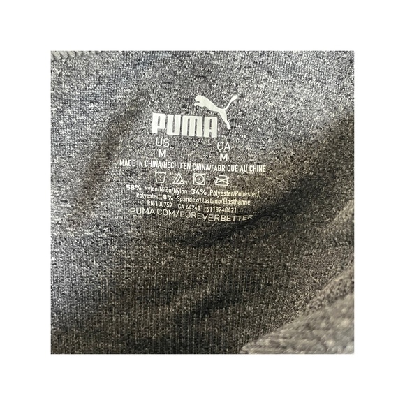 PUMA Women's Halter Logo Sports Bra low support seamless bra in gray size M - Picture 5 of 5